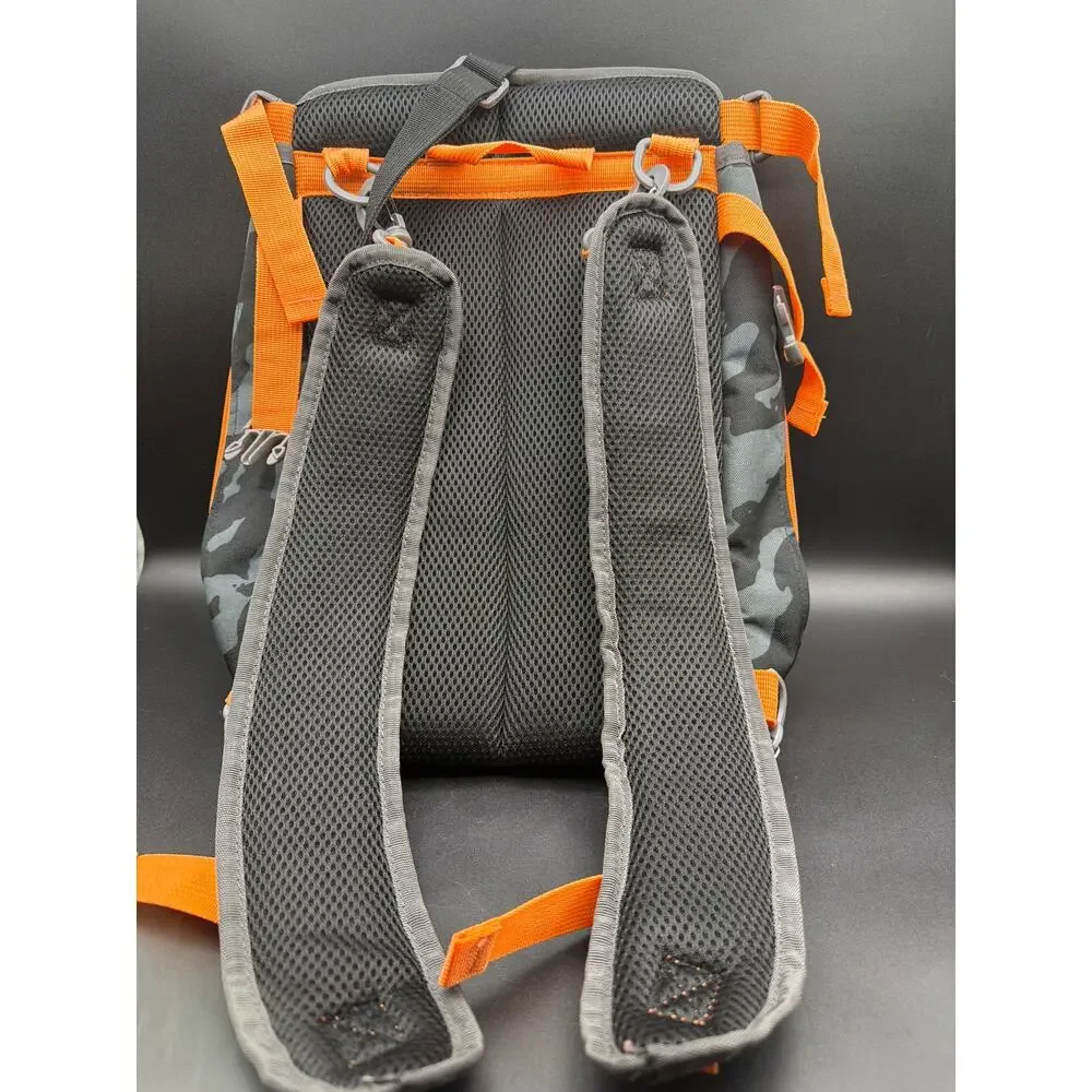 LINID Tactical Dog Backpack Camo Orange Adjustable Hiking Training Pack